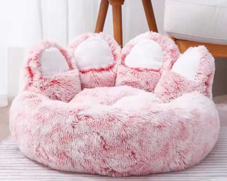 Plush Paw-Shaped Dog Bed – Cozy & Cute Comfort Nest